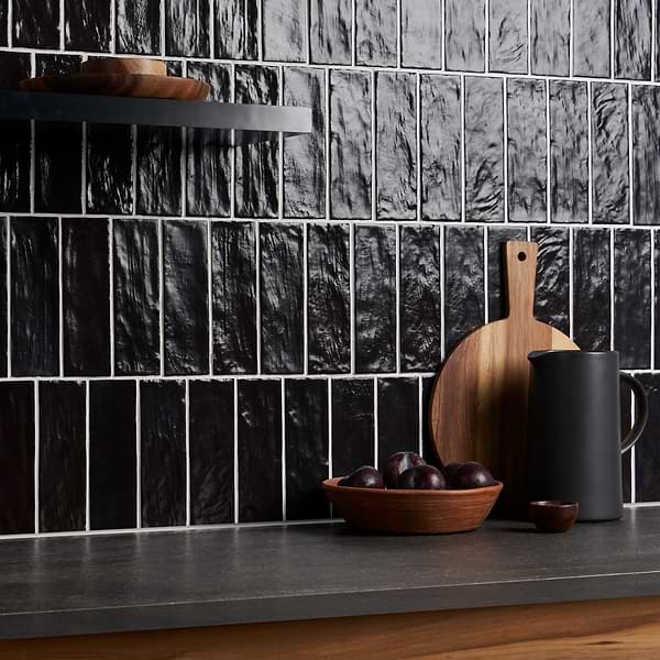 Montauk Jet 2x8 Mixed Finish Ceramic Tile