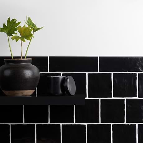 Montauk Jet 2x8 Mixed Finish Ceramic Bullnose