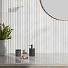 Stonework Peak Alaska White 12x24 3D Satin Marble Tile; in White Alaska White; for Backsplash, Bathroom Wall, Kitchen Wall, Outdoor Wall, Shower Wall, Wall Tile; in Style Ideas Contemporary, Craftsman, Modern