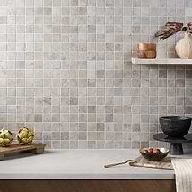 Seville Efeso Gray 2x2 Travertine Look Matte Porcelain Mosaic Tile