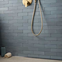 Color One Teal Blue 2x8 Matte Cement Tile