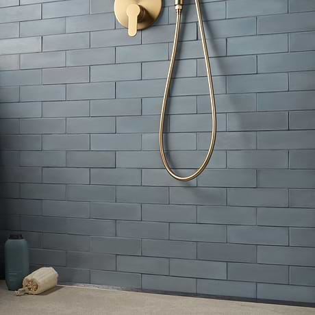 Color One Teal Blue 2x8 Matte Cement Tile