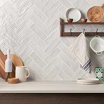 Montauk Gin 2x8 White Mixed Finish Ceramic Tile