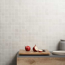 New Rock Perla White 2x2 Limestone Look Matte Porcelain Mosaic Tile