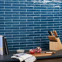Wabi Sabi Marine Blue 1.5x9 Glossy Ceramic Tile Wabi Sabi Marine Blue 1.5x9 Glossy Ceramic Tile