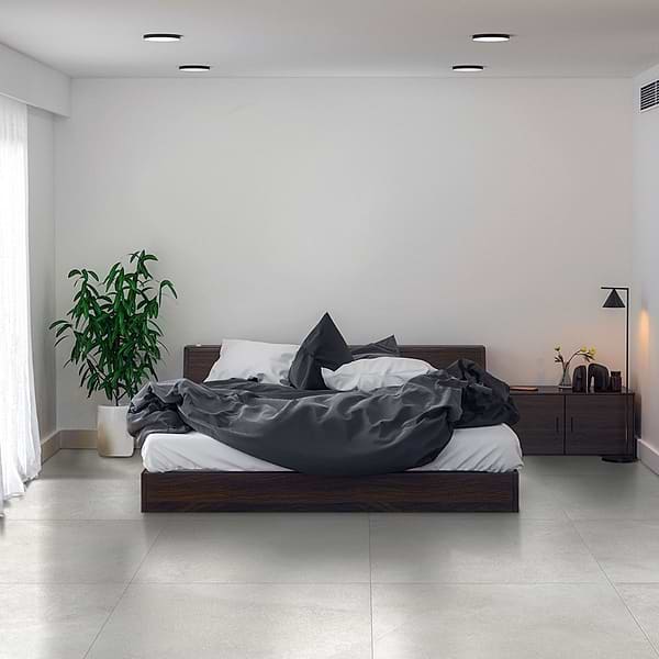 New Rock Perla White 48x48 Limestone Look Matte Porcelain Tile