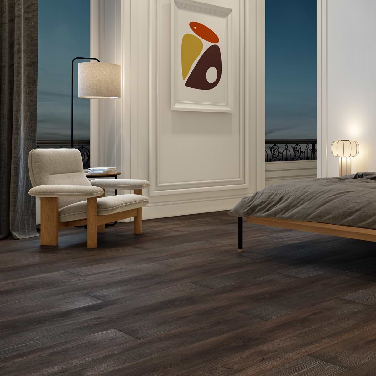 Moxy  XL Chestnut Brown 9x72 Rigid Core Click Luxury Vinyl Plank; in Dark Taupe Luxury Vinyl; for Bathroom Floor, Commercial Floor, Floor Tile, Kitchen Floor; in Style Ideas Classic, Contemporary, Cottage, Industrial, Mid Century, Modern, Traditional, Transitional