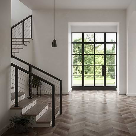 Stacy Garcia Fleetwood Chevron Dolphin Rigid Core Click 12x48 Luxury Vinyl Plank Flooring