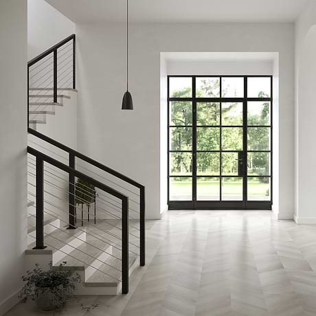 Stacy Garcia Fleetwood Chevron Plume Rigid Core Click 12x48 Luxury Vinyl Plank Flooring
