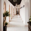 Parma Cotto Brown Matte Star and White Polished Cross 6&quot; Terracotta Look Porcelain Tile