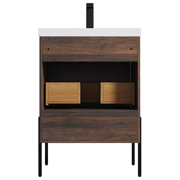 Kaleb 24'' Cali Walnut Vanity and Counter