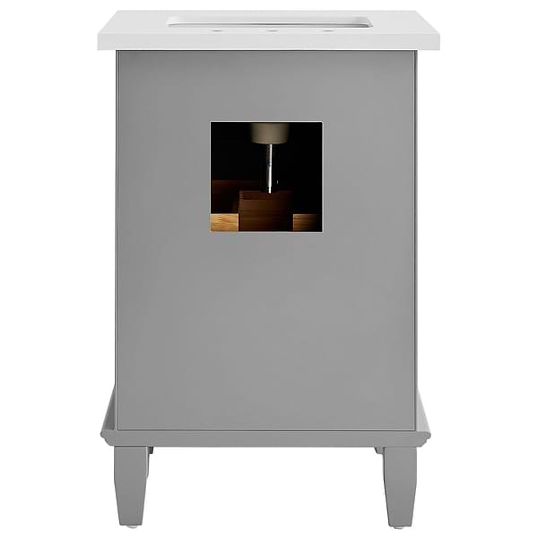 Nora Gray 24" Single Vanity with Pure White Quartz Top