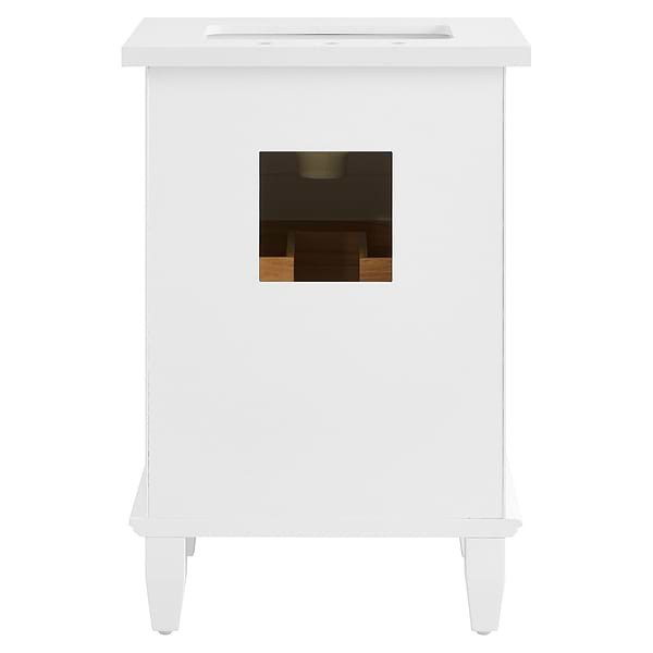 Nora White 24" Single Vanity with Pure White Quartz Top