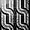 Elizabeth Sutton Arc Interlock Noir Black & White 12x12 Honed Marble and Terrazzo Mosaic Tile