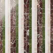 Elizabeth Sutton Arc Linear Rainbow Multicolor 12x12 Polished Marble Mosaic Tile