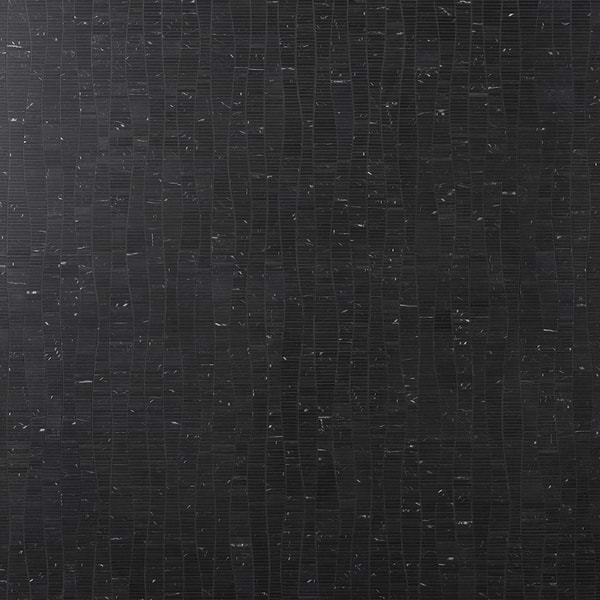 Ladera Nero Marquina Honed Marble Wave Micro Mosaic Tile in Black, View 1