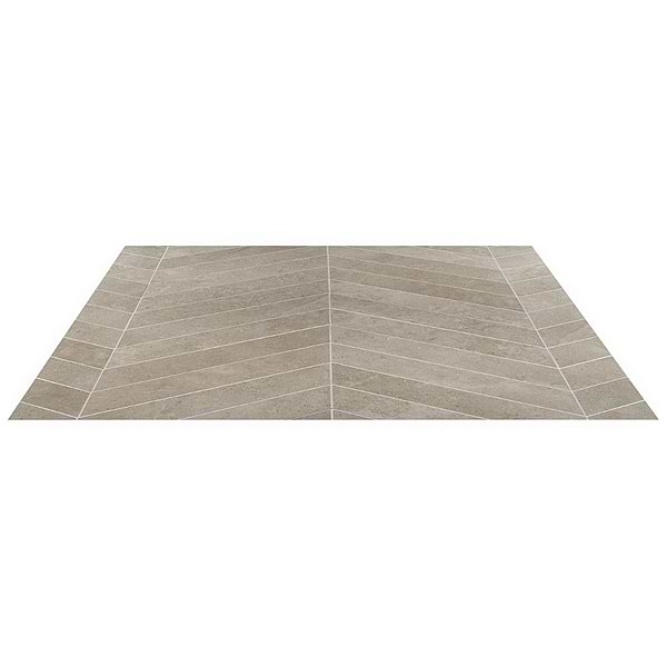 New Rock Tortora Beige 4x21 Chevron Limestone Look Matte Porcelain Tile
