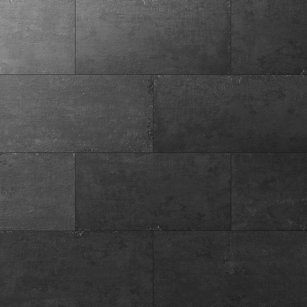 Portrait Black 12x24 Matte Porcelain Tile in Black, View 1