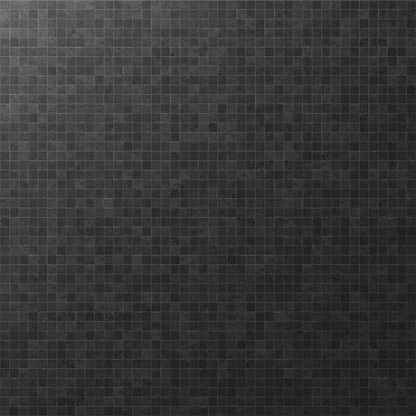 Portrait Black 1x1 Matte Mosaic Tile in Black, View 1