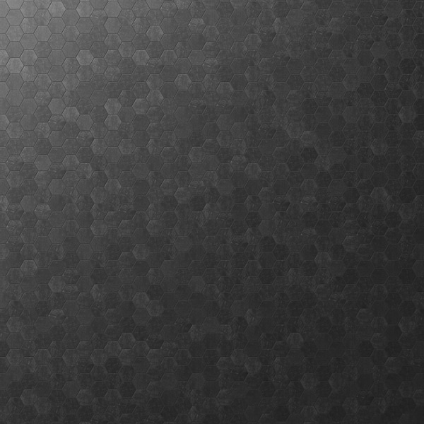 Portrait Black 2" Hex Matte Mosaic Tile in Black, View 1