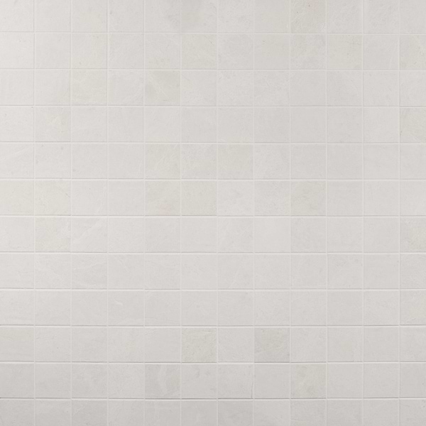 Velour Vanilla 4x4 Leather Marble Tile in Warm White, View 1
