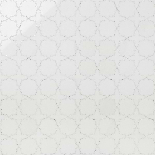 Ellsen Thassos and Calacatta Gold Polished Marble Mosaic Tile by Kravet in White, Gray, View 1