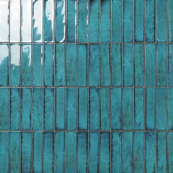 Castle Denim Blue 3x12 Polished Ceramic Subway Tile in Blue, View 1