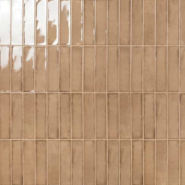 Castle Sandstorm Beige 3x12 Polished Ceramic Subway Tile in Beige, View 1
