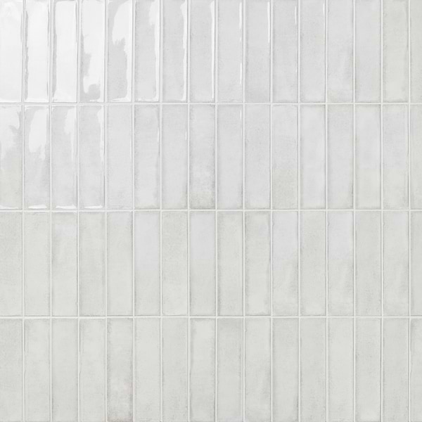 Castle Wind Chill White 3x12 Polished Ceramic Subway Tile in White, View 1