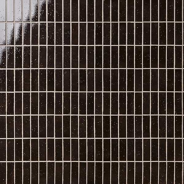 Essa Black 2x6 Terracotta Look Polished Porcelain Tile in Black, View 1