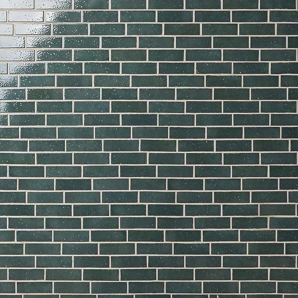 Essa Green 2x6 Terracotta Look Polished Porcelain Tile in Green, View 1