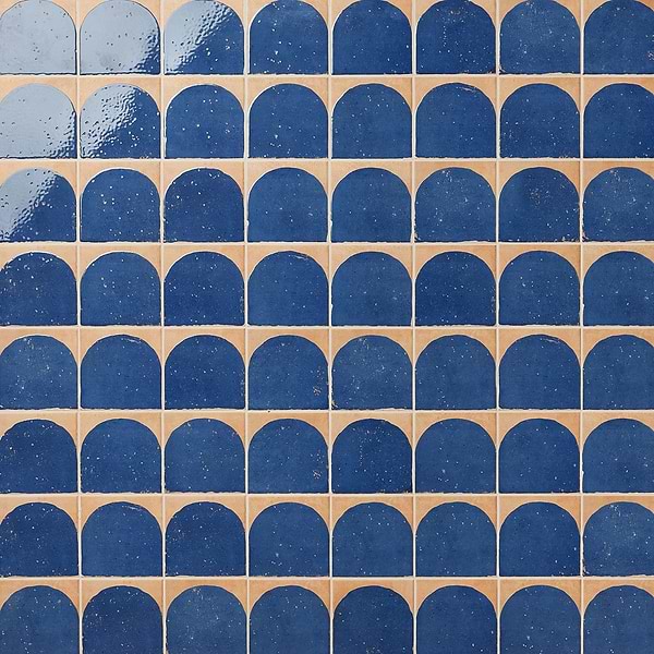 Essa Deco Blue 6x6 Terracotta Look Polished and Matte Porcelain Tile in Blue, Terracotta, View 1