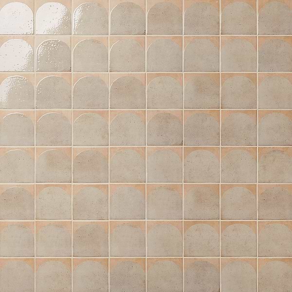 Essa Deco Sand Beige 6x6 Terracotta Look Polished and Matte Porcelain Tile in Beige, Terracotta, View 1