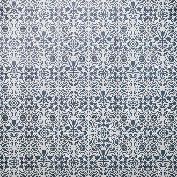 Elowynn Haven & Belle Cove White 8x8 Matte Porcelain Tile by Kravet in Blue, White, View 1