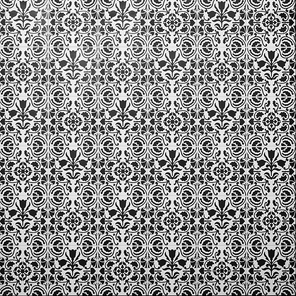 Elowynn Haven & Belle Eclipse White 8x8 Matte Porcelain Tile by Kravet in Green, White, View 1