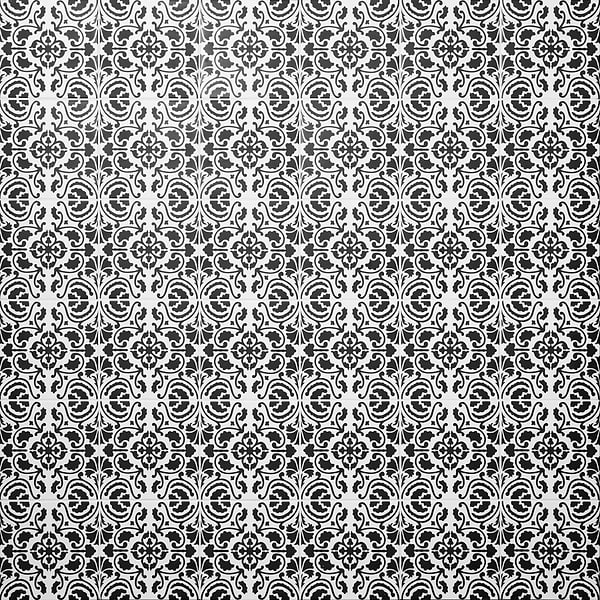 Elowynn Haven Eclipse White 8x8 Matte Porcelain Tile by Kravet in Black, White, View 1