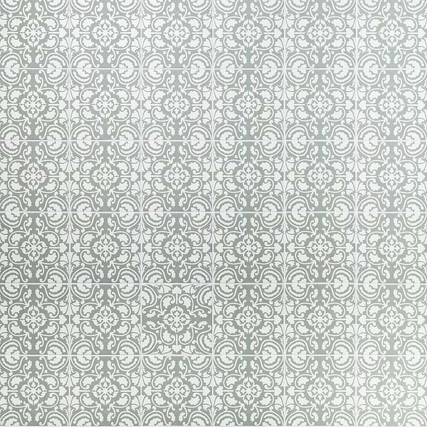 Elowynn Haven Seafoam Green 8x8 Matte Porcelain Tile by Kravet in Green, White, View 1