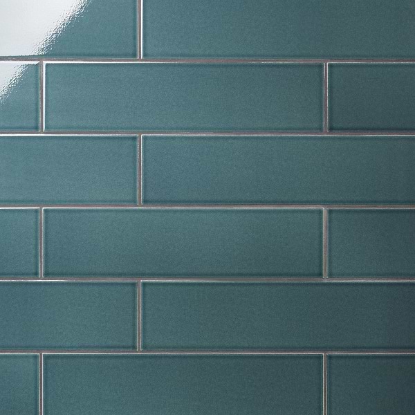 Colorplay Emerald Green 4.5x18 Crackled Glossy Ceramic Tile