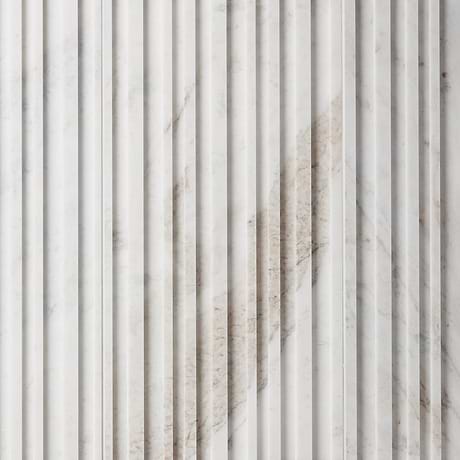 Stonework Barcode Alaska White 12x24 3D Polished Marble Tile