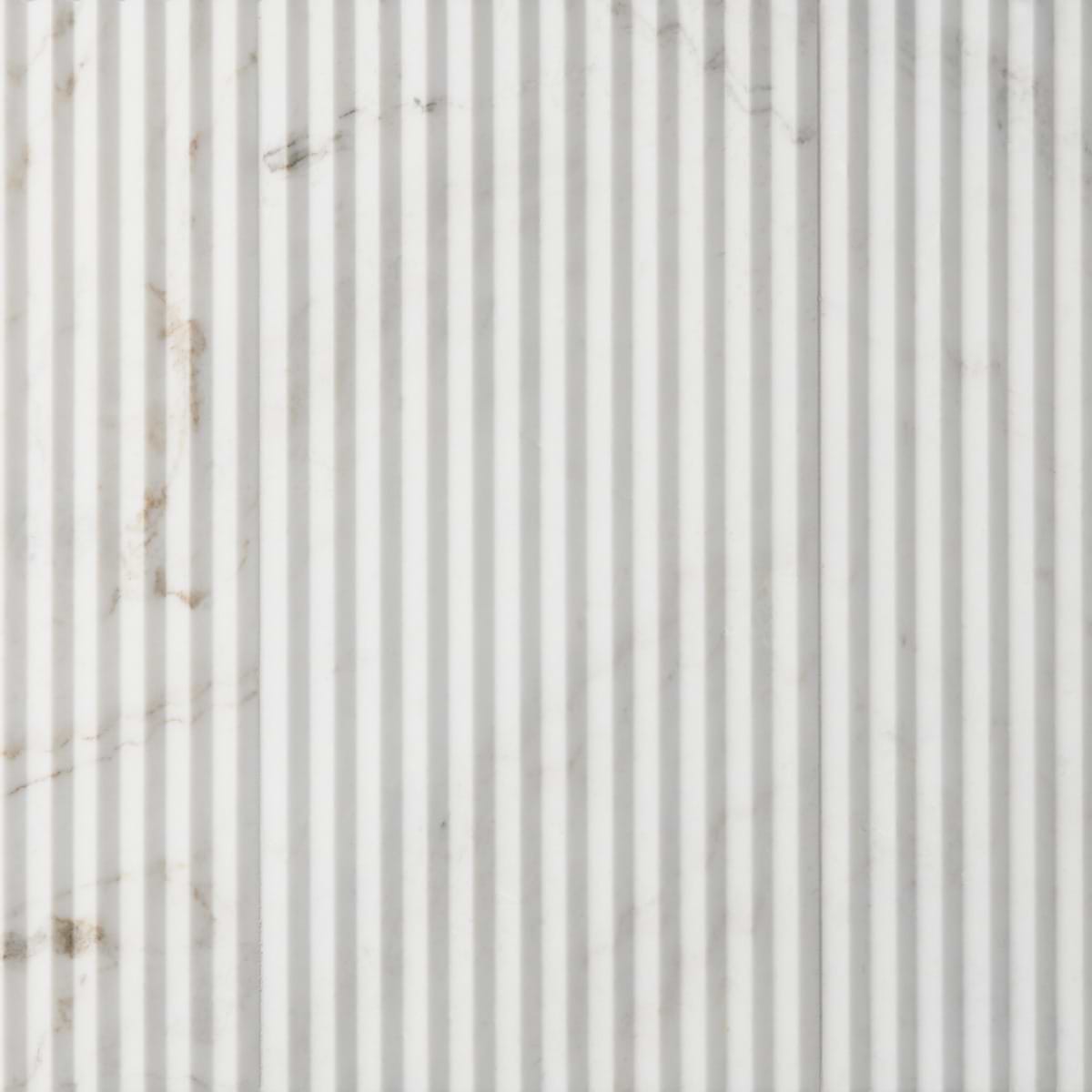 Stonework Peak Alaska White 12x24 3D Satin Marble Tile