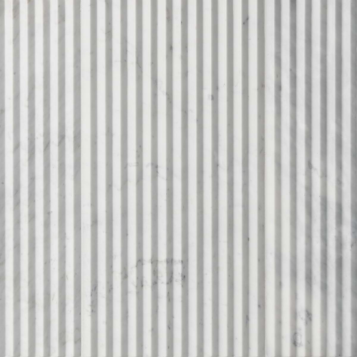 Stonework Peak Carrara White 12x24 3D Satin Marble Tile