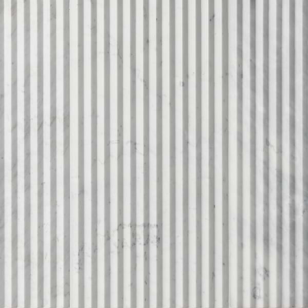 Stonework Peak Carrara White 12x24 3D Satin Marble Tile
