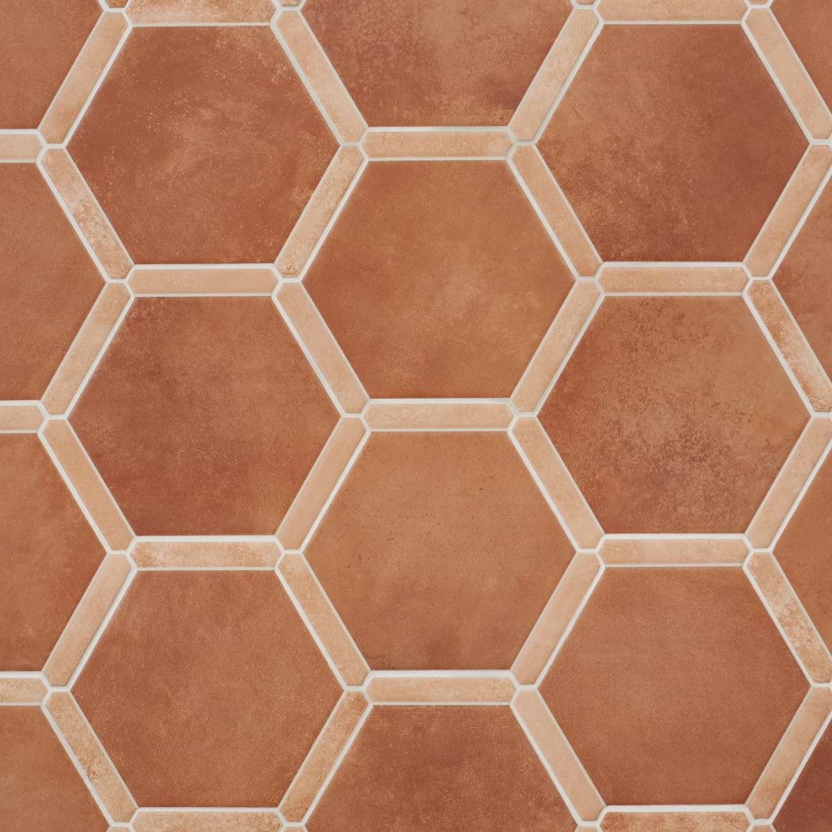 Sagon Terracotta Dark 9" Hexagon Matte Porcelain Tile