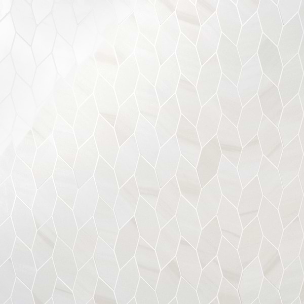 Minera Dolomite Warm White 2x5 Foliage Marble Look Polished Porcelain Mosaic Tile
