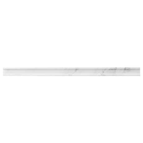 Bianco Carrara Groove 1x12 Polished Marble Pencil Liner