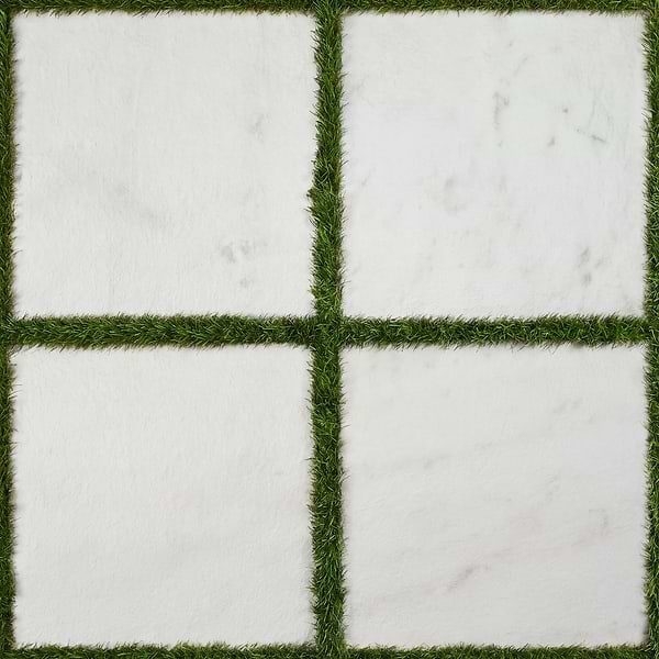 Stronger  Calacatta 24X24 Textured Porcelain 2CM Outdoor Paver in White w/ Gray & Gold Veins, View 1