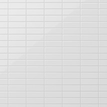 Serenity White 1x3 Straight Stack Polished Porcelain Mosaic Tile