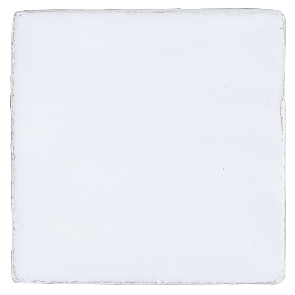 Emery White 4x4 Square Handmade Crackled Glossy Terracotta Tile