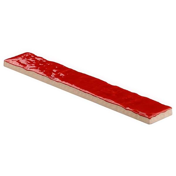 Wabi Sabi Crimson Red 1.5x9 Glossy Ceramic Tile