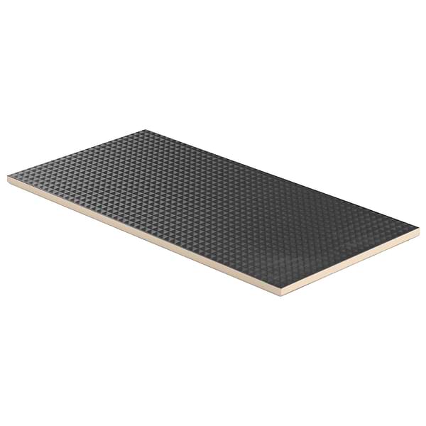 Kinzie Waffle Charcoal Black 8x16 Textured Matte Ceramic Tile in Charcoal, View 10, open zoomed image